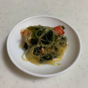 春雨とワカメの酢の物